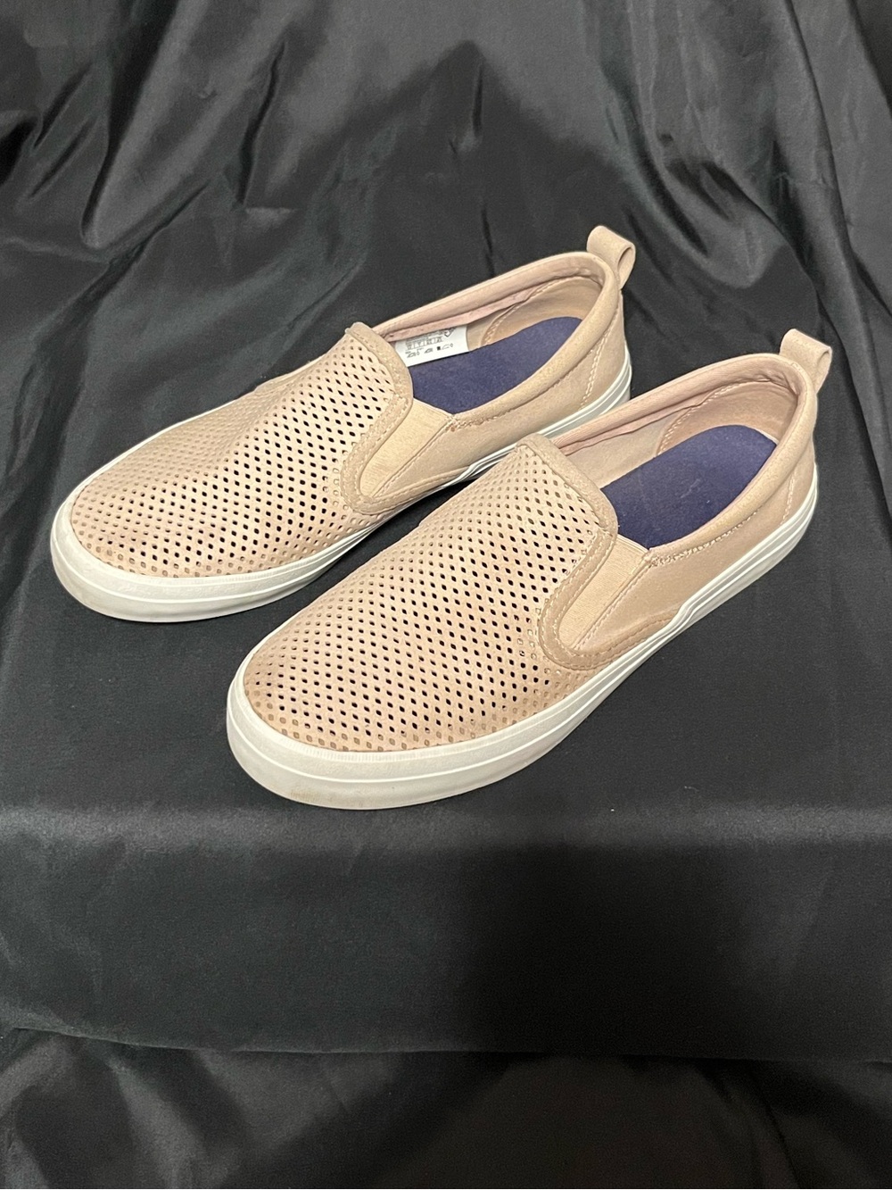 Sperry Perforated Slip-On Loafers in Light Beige